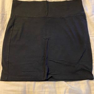 XL Black Charlotte Russe cotton mini skirt